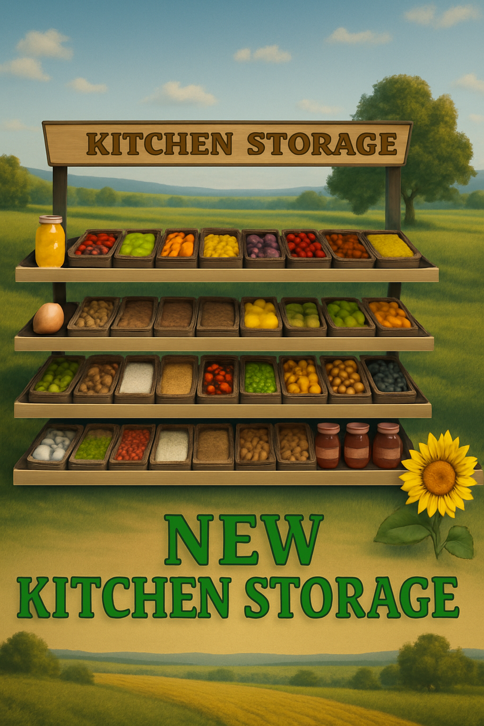 New Kitchen Storage Now In the NORTI FARM Shop drop by to get yours now... all items are the same as the old Kitchen Storage also has new Beta storage scripts i will be making a Copy with the old Storage scripts too..... that will be in the pack tomorrow...