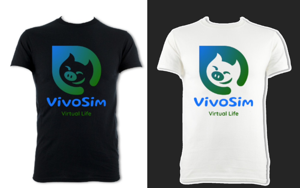 Camiseta com logotipo VivoSim